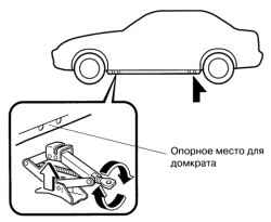 Схема установки возимого домкрата