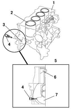 Технологическое отверстие для обнаружения положения ВМТ первого цилиндра