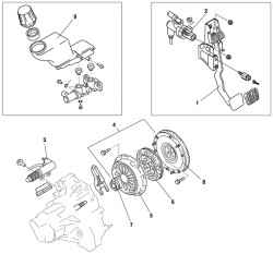 Компоненты рабочего контура сцепления автомобиля Mazda 6