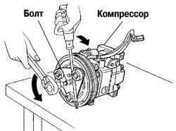 Снятие болта обгонной муфты